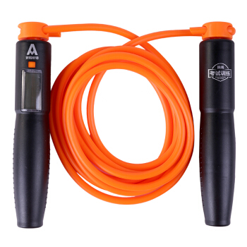 安格耐特 F4126计数跳绳PVC绳 中考考试专用健身可调节长度60s电子计时跳绳 电子计时计数跳绳