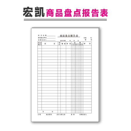 商品盘点报告表